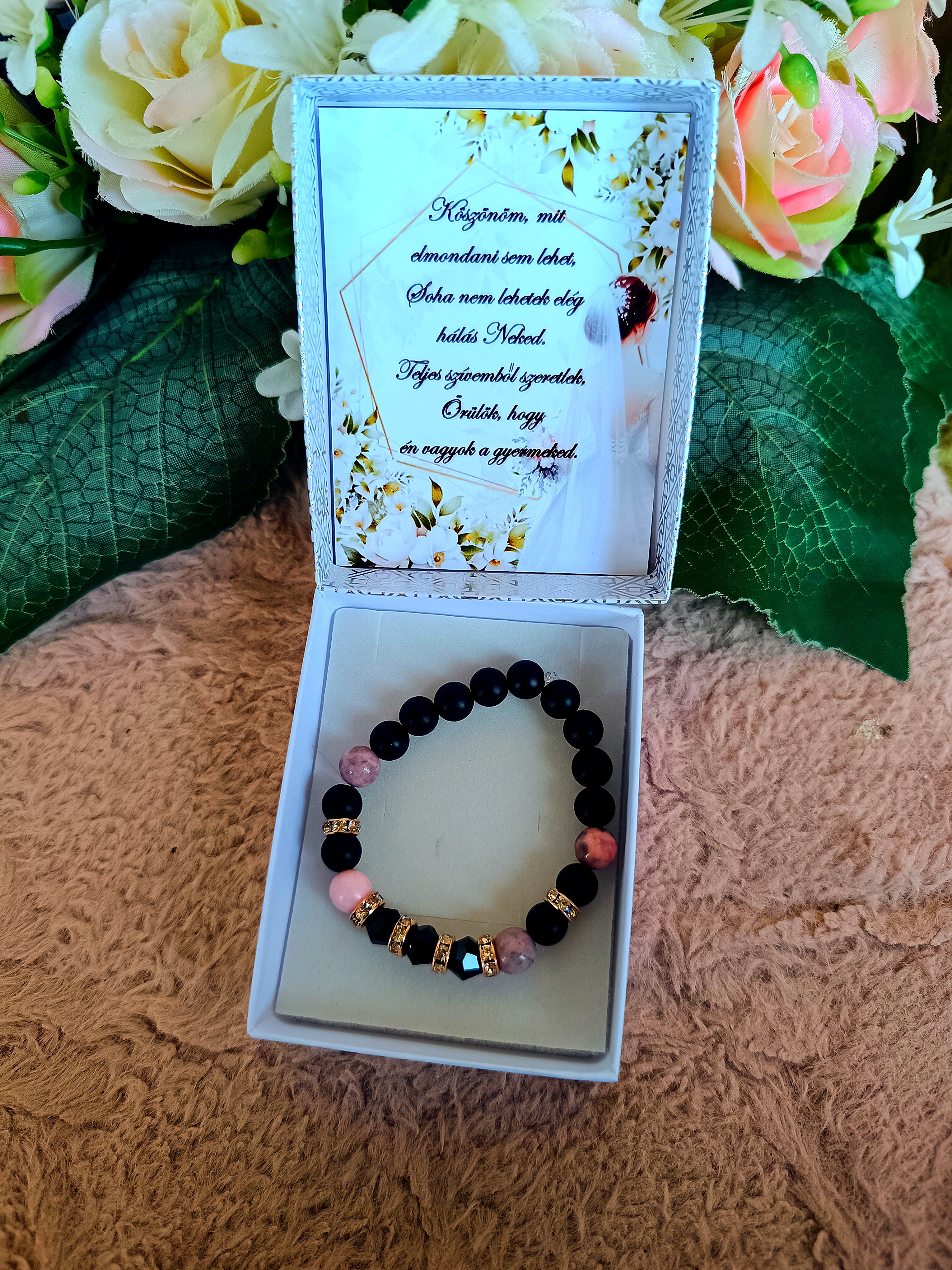 Ajándék örömanya védelem karkötő esküvőre szülőköszöntő II